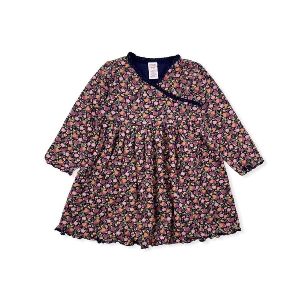 •Vintage• Gymboree Y2K Wrap Neck Ruffle Dress in Fruit Floral